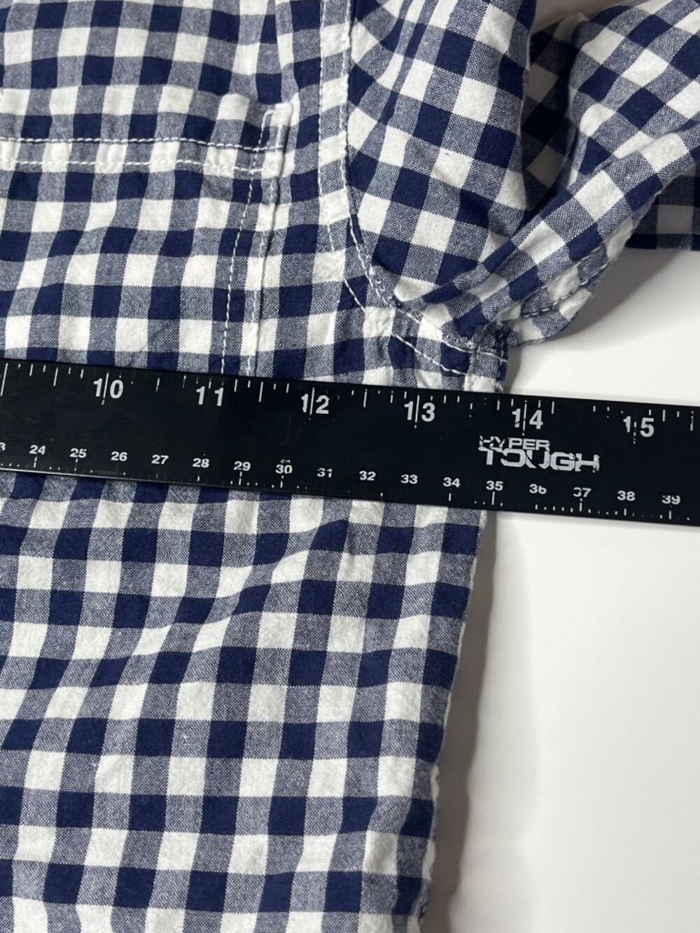Cat & Jack Boys Plaid Button Down Shirt XS 4-5 Blue White Long Sleeve - Picture 6 of 12